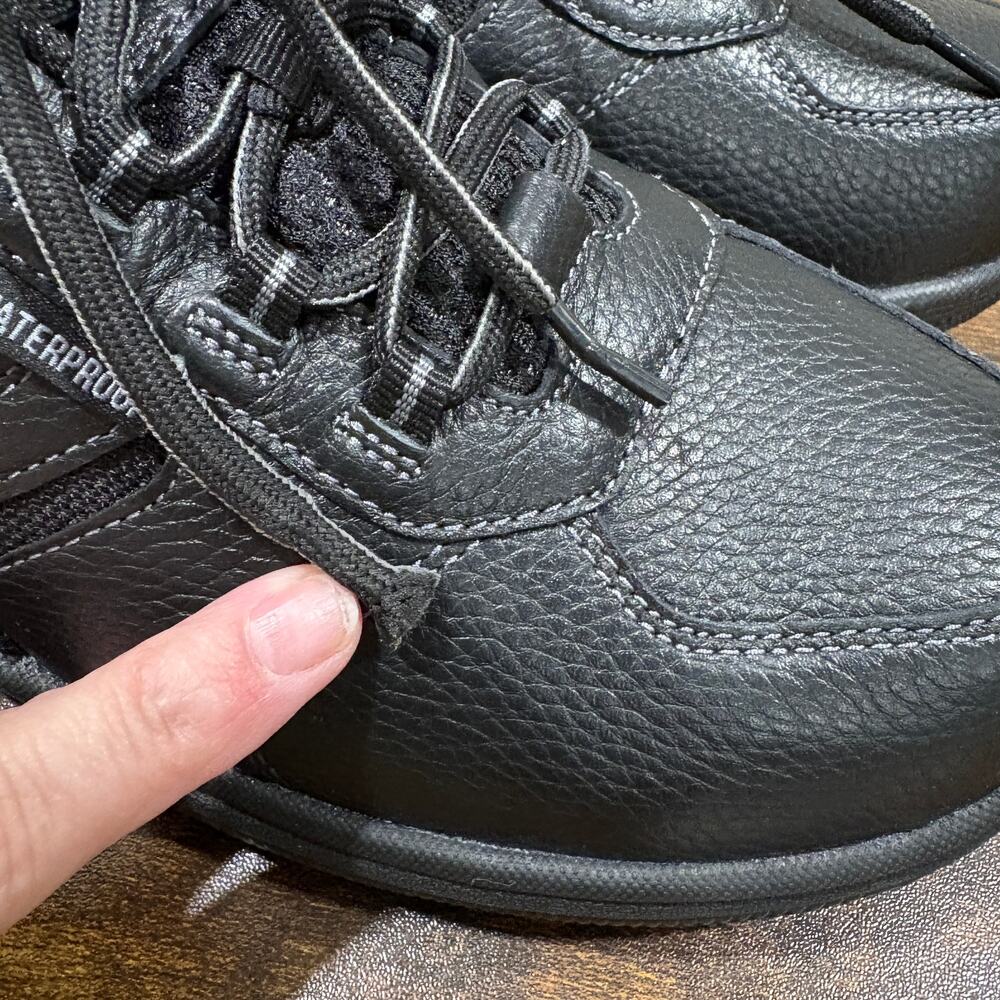 OrthoFeet Women 7.5 D Sneakers Pacific Palisades Black Waterproof Leather 945 - Picture 7 of 9